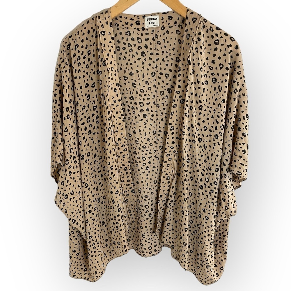 ARITZIA SUNDAY BEST Kimono Cardigan Beach Cover Up Festival size Medium Top